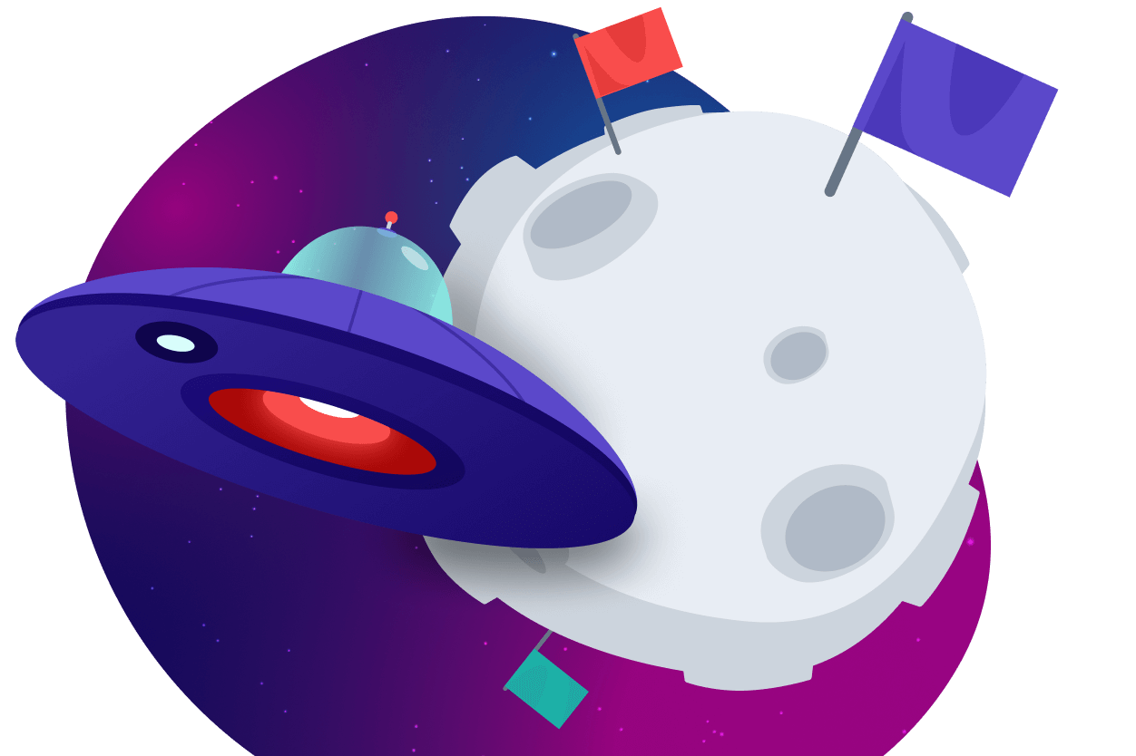 ufo image around a planet