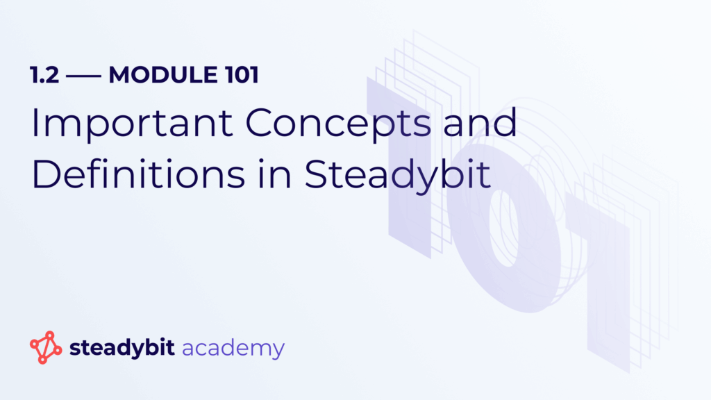 Important Concepts and Definitions in Steadybit