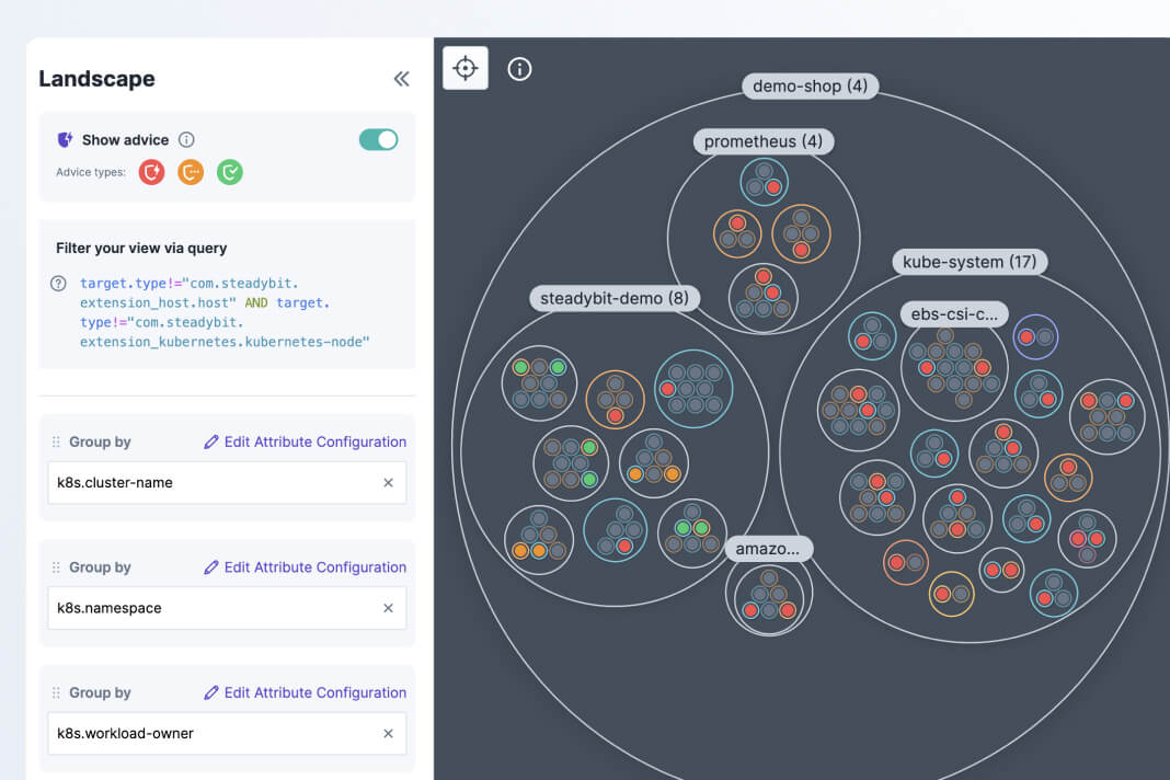steadybit - explorer view