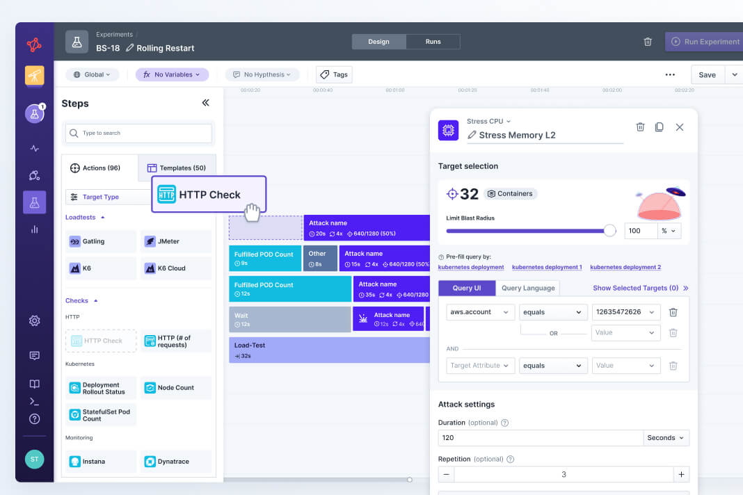 steadybit - editor view